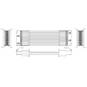 Samtec Wire to Board Cable Assembly 10 Way Female Tiger Eye SFSD to 20 Way Female Tiger Eye SFSD SFSD-10-28-H-05.00-DR-NUS