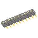 Samtec SLW Series Straight Through Hole PCB Socket 10-Contact, 1 Row, 2.54 mm Pitch, 550V, 7.1A Current SLW-110-01-G-S