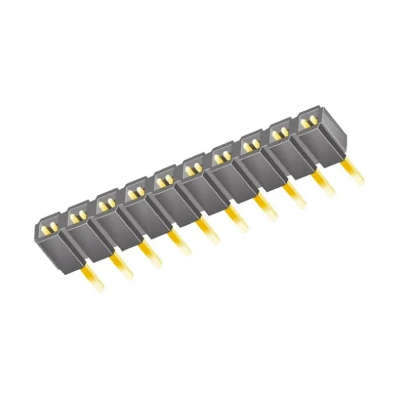 Samtec SLW Series Straight Through Hole PCB Socket 10-Contact, 1 Row, 2.54 mm Pitch, 550V, 7.1A Current SLW-110-01-G-S