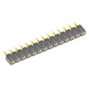 Samtec SLW Series Straight Through Hole PCB Socket, 14-Contact, 1 Row, 2.54 mm Pitch, 7.1A, 550V SLW-114-01-G-S