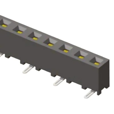 Samtec SMM Series Straight Surface PCB Socket, 4-Contact, 1 Row, 2 mm Pitch, 3.9A, 350V, LCP Housing SMM-104-02-S-S