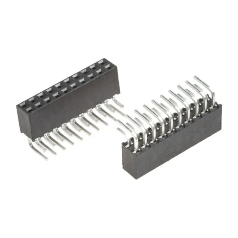 Samtec SQT Series Right Angle Through Hole PCB Socket 8-Contact 2 Row 2 mm Pitch Solder SQT-104-01-L-D-RA