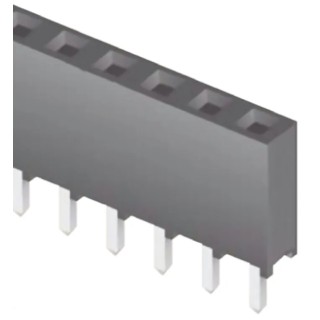 Samtec SQT Series Straight Through Hole PCB Socket 6-Contact 1 Row 2 mm Pitch Solder SQT-106-01-L-S