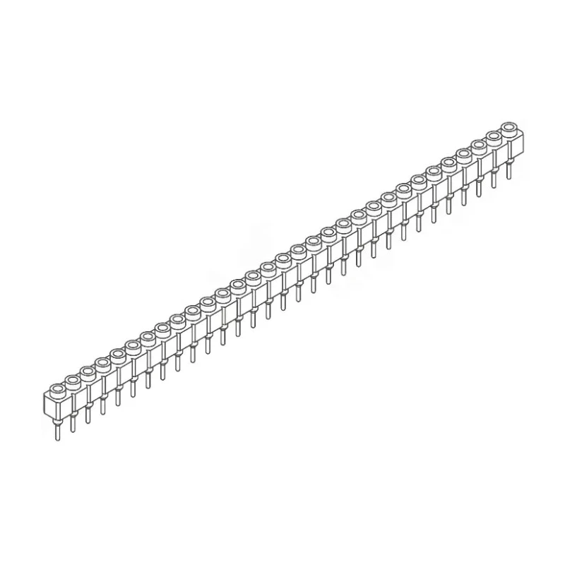 Samtec SS Series Straight Through Hole PCB Socket 32-Contact, 1 Row, 2.54 mm Pitch Solder SS-132-T-2-N