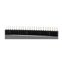 Samtec SSA Series Straight Through Hole PCB Socket 24-Contact 1 Row 2.54 mm Pitch Solder Termination 12A Current SSA-124-S-G