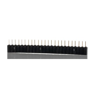Samtec SSA Series Straight Through Hole PCB Socket 24-Contact 1 Row 2.54 mm Pitch Solder Termination 12A Current SSA-124-S-G