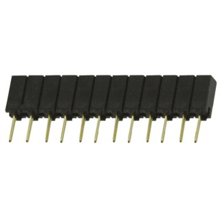 Samtec SSA Series Straight Through Hole PCB Socket, 12-Contact, 1 Row, 2.54 mm Pitch, Solder Termination SSA-112-S-G