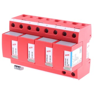 Dehn DV Modular Surge Protector Lightning Arrester 255V AC Maximum Voltage, 100 kA Surge Current, DIN Rail DV M TT 255 FM