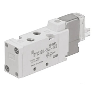 SMC Pneumatic Solenoid Valve 5/2 Solenoid/Spring Metric M5 Port, 24V DC, 0.4W Power, Die Cast Aluminium Body SYJ5000