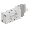 SMC Pneumatic Solenoid Valve 5/2 Solenoid/Spring Metric M5 Port, 24V DC, 0.4W Power, Die Cast Aluminium Body SYJ5000
