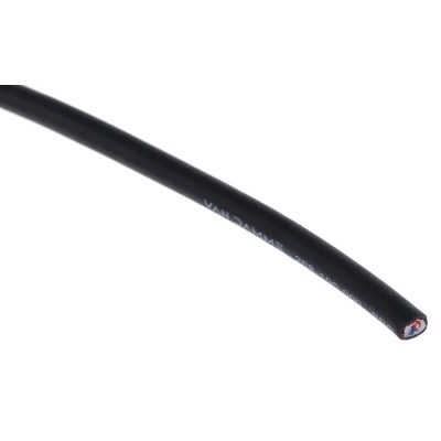 Van Damme 268-100 Series 2 Core Screened Audio Cable 3.6 mm OD 100 m Length 1000V Copper Conductor 268-100-000