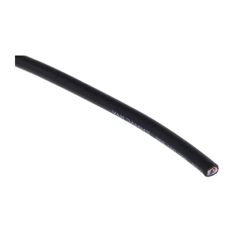 Van Damme 268-100 Series 2 Core Screened Audio Cable 3.6 mm OD 100 m Length 1000V Copper Conductor 268-100-000