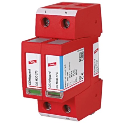 Dehn DG Modular Surge Protector 275V AC Maximum Surge Current 40kA Type 2 Arrester DG M TT 2P 275