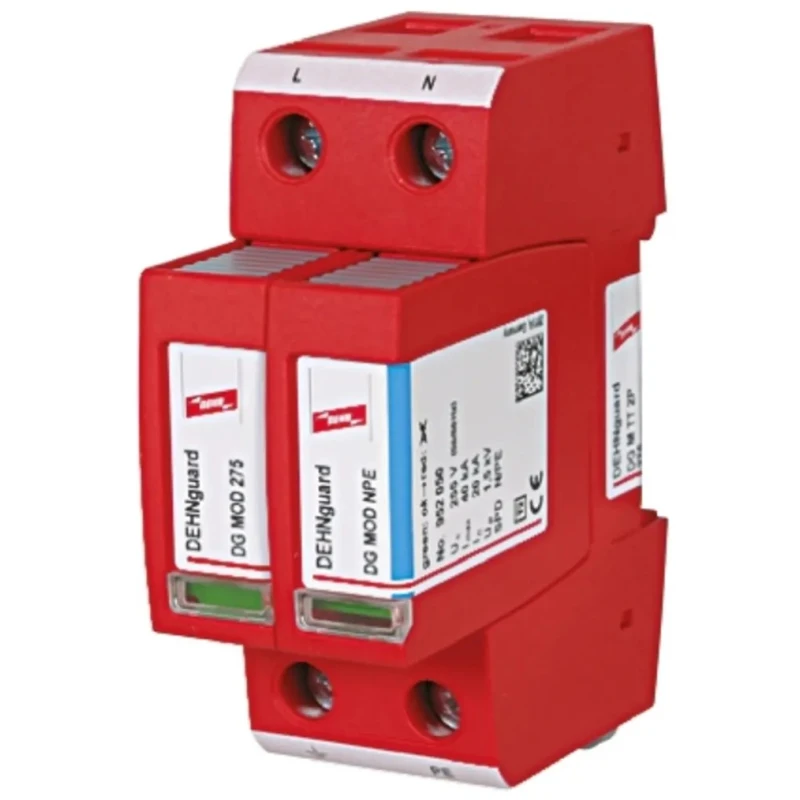 Dehn DG Modular Surge Protector 275V AC Maximum Surge Current 40kA Type 2 Arrester DG M TT 2P 275