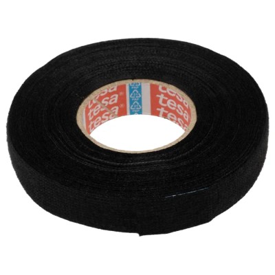 Tesa Black Polyethylene Terephthalate PET Fleece Wire Harness Electrical Tape 15mm x 15m 51608-00006-00