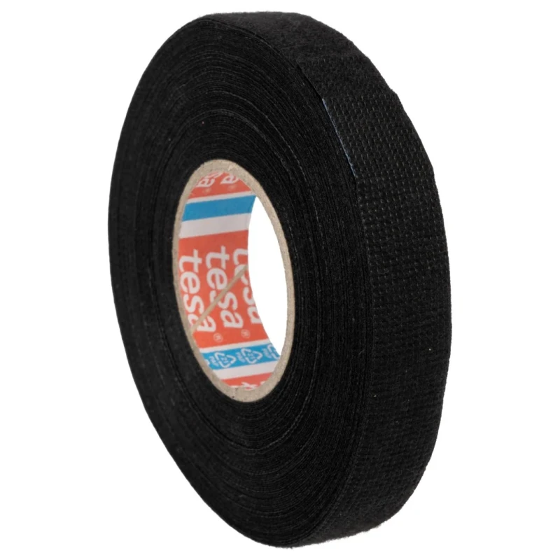 Tesa Black Polyethylene Terephthalate PET Fleece Wire Harness Electrical Tape 15mm x 15m 51608-00006-00
