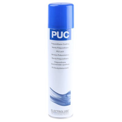 Electrolube Transparent Amber Polyurethane Conformal Coating 400 ml Aerosol -55 °C to 130 °C PUC400