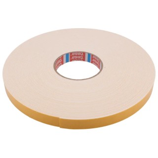 Tesa Double Sided PE Foam Tape White 19mm x 25 m, 1.6 mm Thick 62936-00007-00