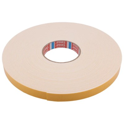 Tesa Double Sided PE Foam Tape White 19mm x 25 m, 1.6 mm Thick 62936-00007-00