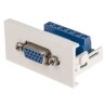RS PRO Female 1 Gang VGA Plastic Wall Faceplate Grey White, Screwed, 25mm x 50mm 768-4217