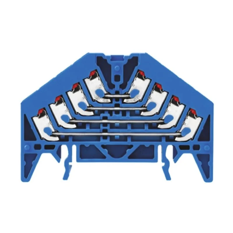 Weidmüller P Series 4-Level Blue DIN Rail Terminal Block 1.5mm² Wire Capacity Push-in Termination 10A 250V 1267900000