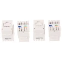 Molex CES PowerCat Euromod II Series RJ45 Polycarbonate Wall Plate Kit, White, 25mm Depth 