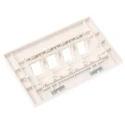 Molex CES PowerCat Euromod II Series RJ45 Polycarbonate Wall Plate Kit, White, 25mm Depth 