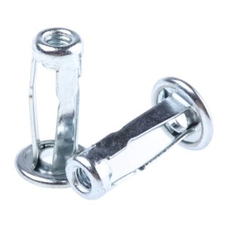 RS PRO Bright Zinc Stainless Steel Threaded Insert M4, Flange Diameter 11.89 mm, Depth 21.36 mm 768-0723