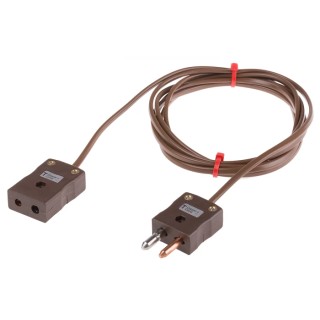 RS PRO Type T Thermocouple Cable Extension Lead, Unscreened, Polyvinyl Chloride Insulation, 2 m Length, 105°C Max 768-6648