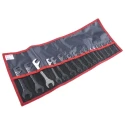 Facom 16-Piece Open End Spanner Set, Sizes 3.2 to 17 mm, Alloy Steel, Chrome Finish 34.JL16T