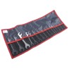 Facom 16-Piece Open End Spanner Set, Sizes 3.2 to 17 mm, Alloy Steel, Chrome Finish 34.JL16T