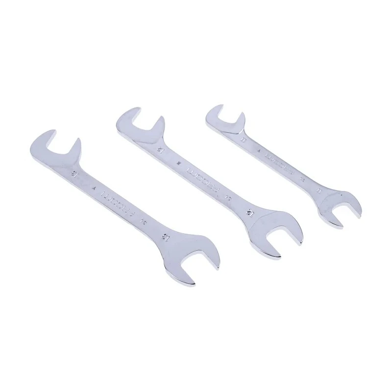 Facom 16-Piece Open End Spanner Set, Sizes 3.2 to 17 mm, Alloy Steel, Chrome Finish 34.JL16T