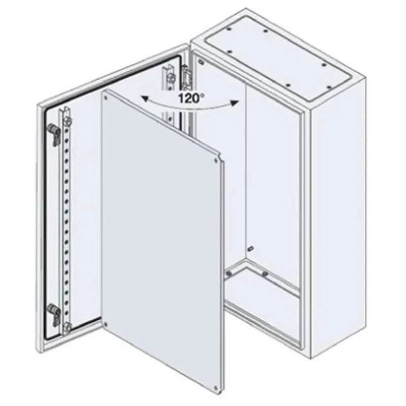 ABB SR2 Monobloc Series Steel Wall Box IP65, Steel Body, 700 mm x 500 mm x 250 mm SRN7525K SR2-SRN7525K