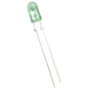 Broadcom 3.2 V Green Oval Lens 5 mm (T-1 3/4) Through Hole LED HLMP-HM75-34CDD