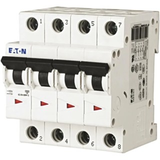 Eaton xEffect FAZ6 Miniature Circuit Breaker, 4-Pole, 32A, Type B, 400V AC, 96V DC, 6kA Breaking Capacity FAZ6