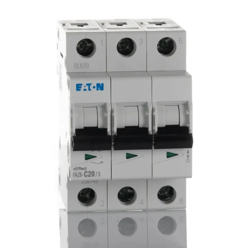 Moeller xEffect Miniature Circuit Breaker 3-Pole, 20A, Type C, 400V AC, 6 kA Breaking Capacity 239149 FAZ6-C20/3