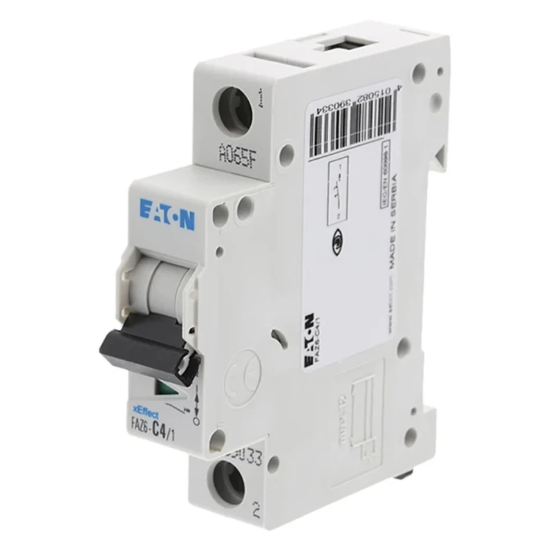 RS PRO xEffect Miniature Circuit Breaker 1-Pole 4A Type C 400V AC 6kA Breaking Capacity 239033 FAZ6-C4/1