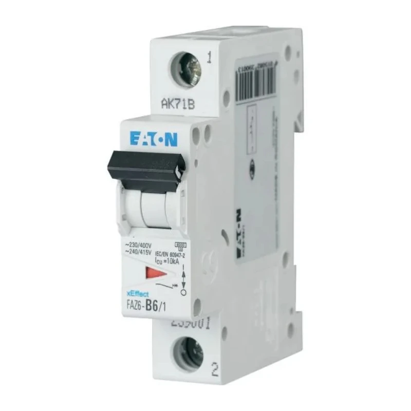 RS PRO xEffect Miniature Circuit Breaker 1-Pole 4A Type C 400V AC 6kA Breaking Capacity 239033 FAZ6-C4/1