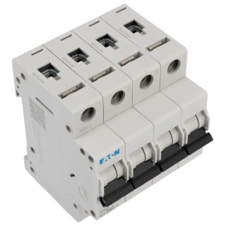 Eaton Miniature Circuit Breaker 4 Poles 63A Type D 400V AC 6 kA Breaking Capacity 168096 FAZ6-D63/4