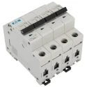 Eaton Miniature Circuit Breaker 4 Poles 63A Type D 400V AC 6 kA Breaking Capacity 168096 FAZ6-D63/4