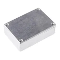 Deltron Flanged 480 Series Silver Silver Lid Die Cast Aluminium Enclosure, IP66 IP67 IP68, 26 mm x 80 mm x 55 mm 480-C140