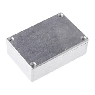 Deltron Flanged 480 Series Silver Silver Lid Die Cast Aluminium Enclosure, IP66 IP67 IP68, 26 mm x 80 mm x 55 mm 480-C140