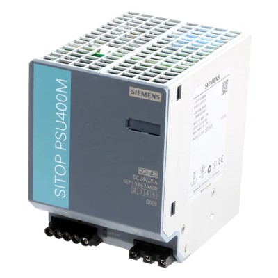 Siemens SITOP DC/DC Converter 24V DC, 20A Output, 900V DC Max Input, 300V DC Min Input, 70°C Max Operating PSU400M