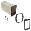 Schaffner 250V AC 6A Panel Mount IEC Filter Male 2 Pole 2 Fuse Solder FN9280-6-06