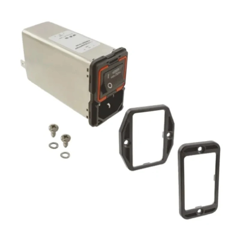Schaffner 250V AC 6A Panel Mount IEC Filter Male 2 Pole 2 Fuse Solder FN9280-6-06