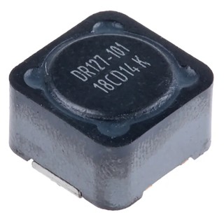 Eaton Shielded Wirewound Surface Mount Inductor with Ferrite Core 100 μH ±20 %, 3.64 A IDC, 0127 Package DR127-101-R