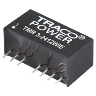 TRACOPOWER 3W Regulated Isolated SIP-8 DC/DC Converter 5V 600mA 18-36V Input Through Hole TMR 3-2411HI