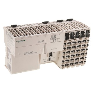 Schneider Electric Modicon M258 Series PLC CPU, 26 Digital Inputs, 16 Digital Outputs, DIN Rail Mount TM258LD42DT
