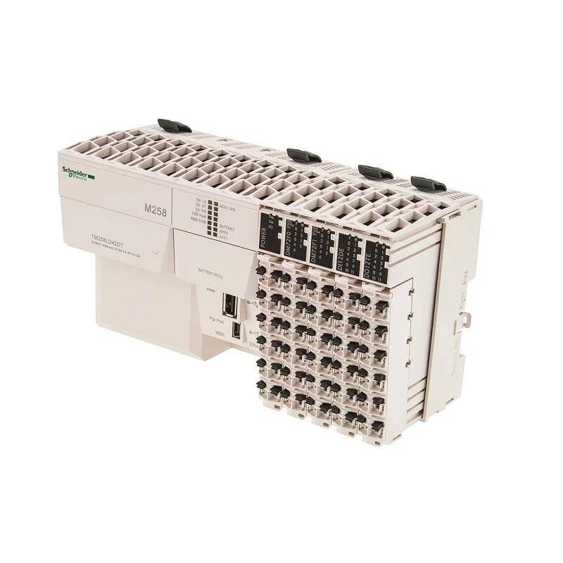 Schneider Electric Modicon M258 Series PLC CPU, 26 Digital Inputs, 16 Digital Outputs, DIN Rail Mount TM258LD42DT