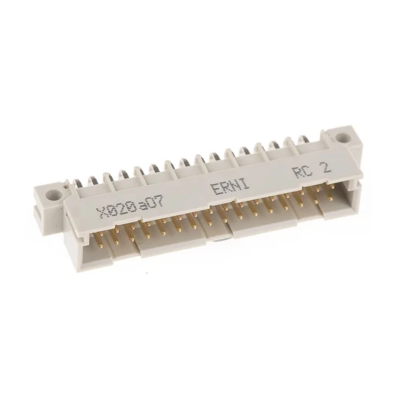 ERNI ERNIPRESS 32 Way 2.54 mm Pitch Type B/2 Solder Termination 2 Row Male Right Angle DIN 41612 Connector 384265 / 384265-E